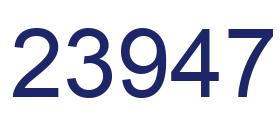 Number 23947 blue image