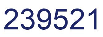 Number 239521 blue image