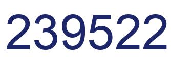Number 239522 blue image