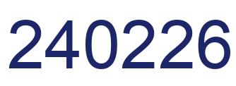 Número 240226 imagen azul