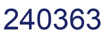 Number 240363 blue image