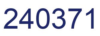 Number 240371 blue image