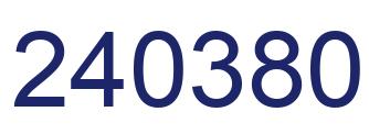 Number 240380 blue image