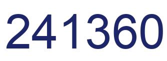 Number 241360 blue image
