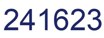 Number 241623 blue image