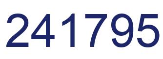 Number 241795 blue image
