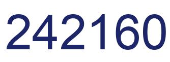 Number 242160 blue image