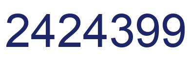 Number 2424399 blue image