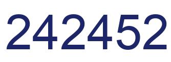 Number 242452 blue image