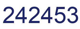 Number 242453 blue image