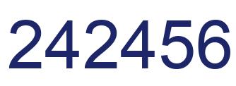 Number 242456 blue image