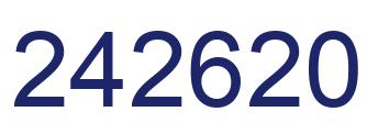 Number 242620 blue image
