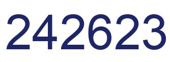 Number 242623 blue image