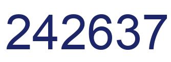 Number 242637 blue image