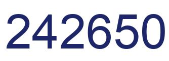 Number 242650 blue image