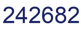 Number 242682 blue image