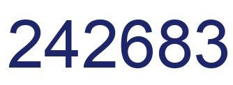 Number 242683 blue image