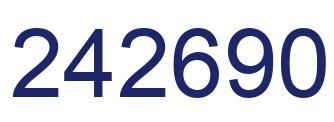 Number 242690 blue image