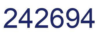 Number 242694 blue image