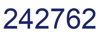 Number 242762 blue image