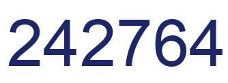 Number 242764 blue image