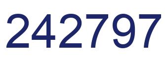 Number 242797 blue image