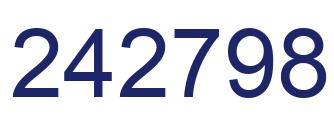 Number 242798 blue image