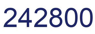 Número 242800 imagen azul