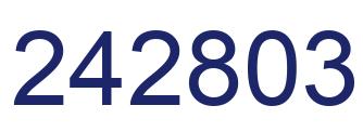Number 242803 blue image