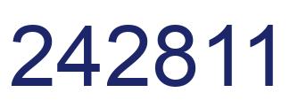 Number 242811 blue image