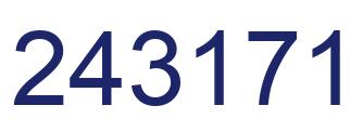 Number 243171 blue image