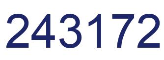 Number 243172 blue image