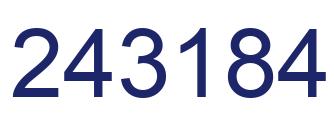 Number 243184 blue image