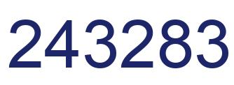 Number 243283 blue image
