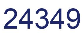 Number 24349 blue image