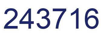 Number 243716 blue image