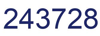 Number 243728 blue image