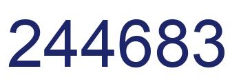 Number 244683 blue image