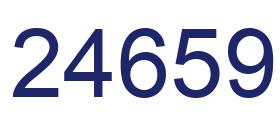 Number 24659 blue image