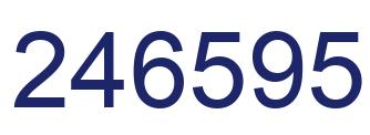 Number 246595 blue image