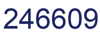 Number 246609 blue image