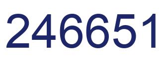 Number 246651 blue image