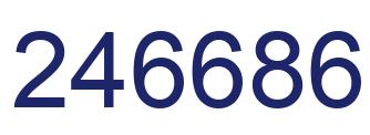 Number 246686 blue image