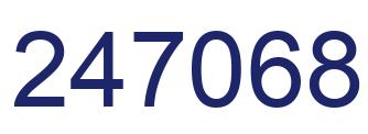 Number 247068 blue image