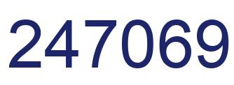 Number 247069 blue image