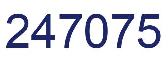 Number 247075 blue image