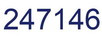 Number 247146 blue image