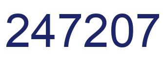 Number 247207 blue image