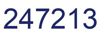 Número 247213 imagen azul