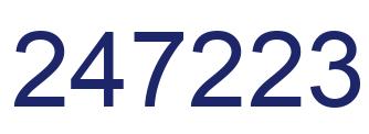 Número 247223 imagen azul